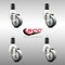 Service Caster 3 Inch 316SS Thermoplastic Rubber Swivel 1-1/2 Inch Expanding Stem Caster Set SCC-SS316EX20S314-TPRB-112-4 - alternate 4